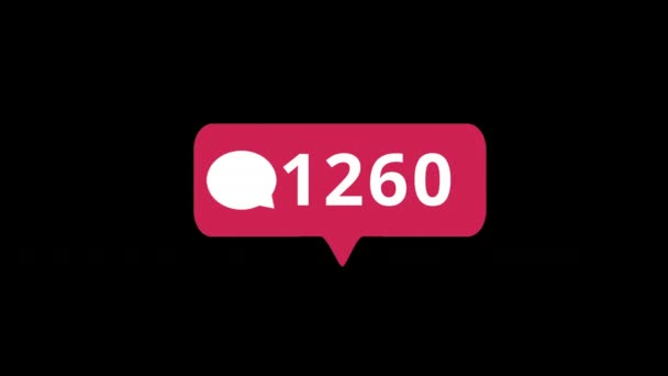 Nice and unique comment icons with beautiful motion.Animation. Abstract animation of social media reaction buttons — Stock Video