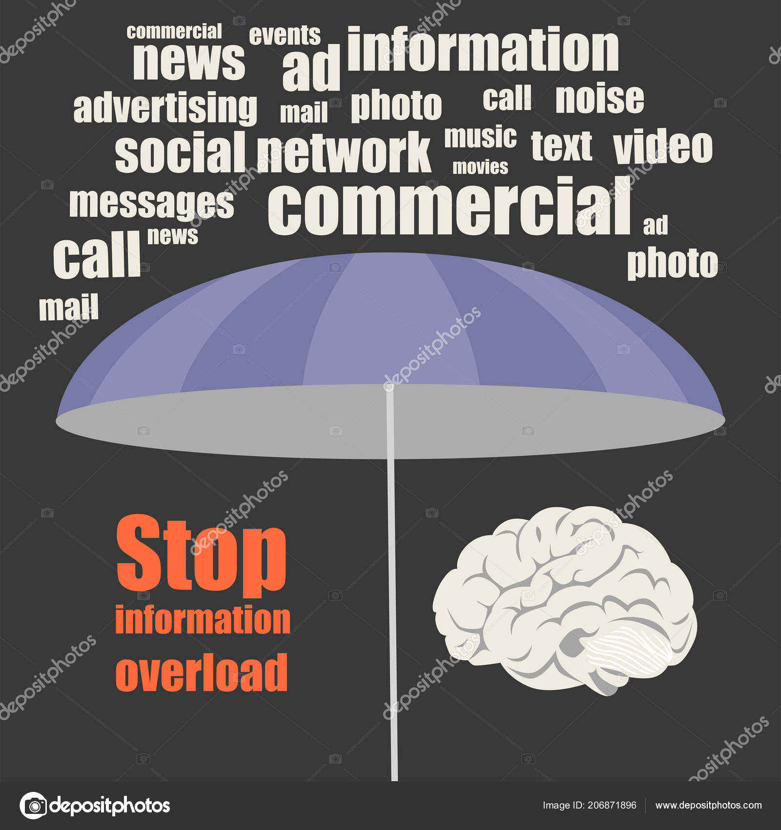 Conceptual Image Information Overload Brain Hiding Information Flow Umbrella Vector Stock Vector Image By C Naidzionysheva Conceptual Image Information Overload Brain Hiding Information Flow Umbrella Vector Stock Vector Image By C Naidzionysheva