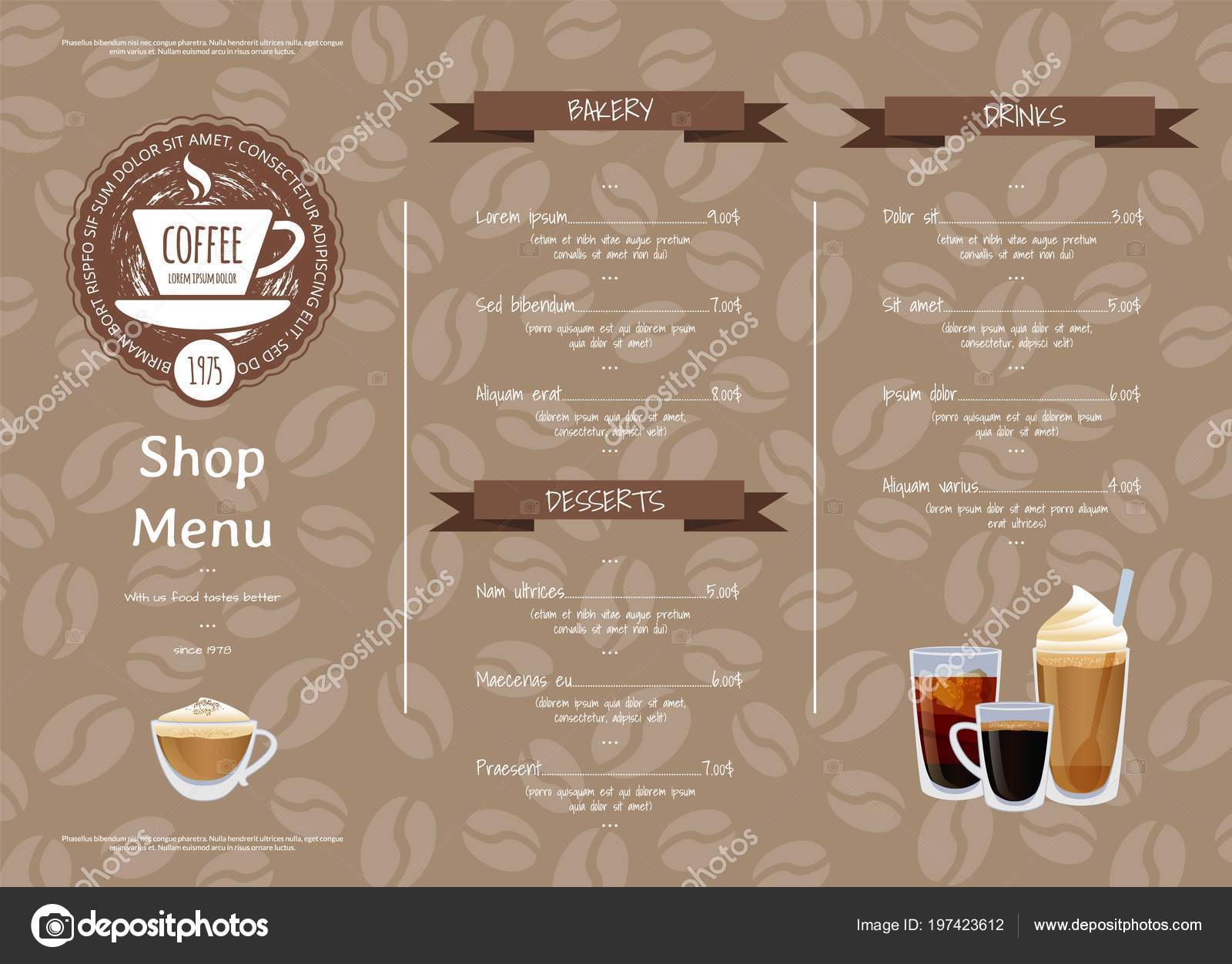 Vector coffee shop horizontal menu template Stock Vector Image by Pertaining To Horizontal Menu Templates Free Download Vector coffee shop horizontal menu template Stock Vector Image by Pertaining To Horizontal Menu Templates Free Download