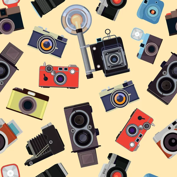 Set Of Vintage Cameras Background — Stock Photo © melindula 19623839