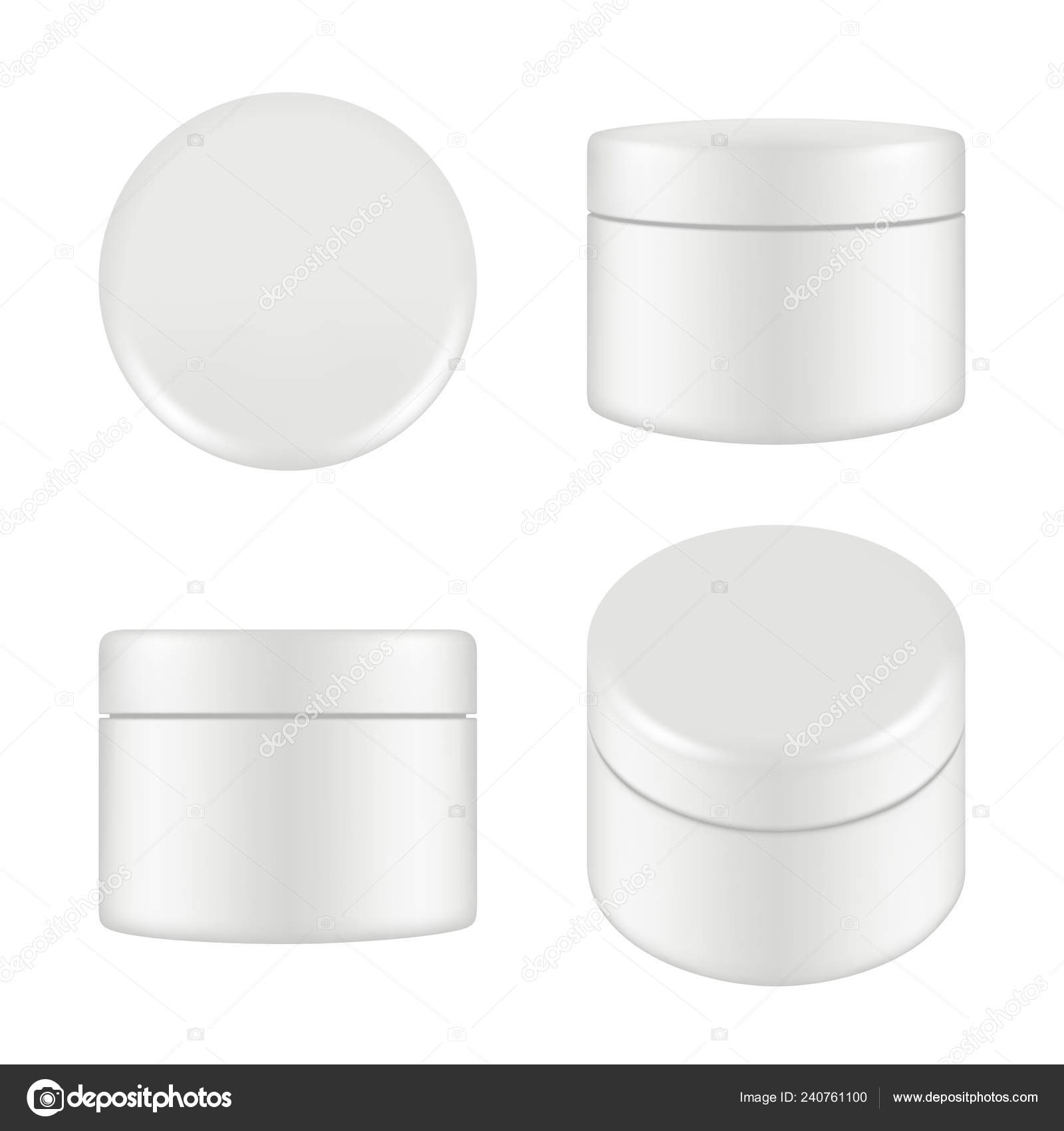 Download Cosmetic Package Rounded Cleaning Cream Plastic Tube Box Container Top And Side View Vector Mockup Isolated Vector Image By C Onyxprj Vector Stock 240761100
