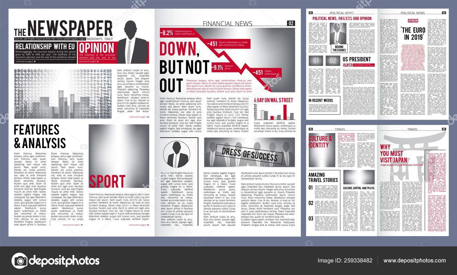 Newspaper Template Print Design Layout Of Newspaper Cover Headline And Finance Articles With Place For Text Vector Stock Vector Image By C Onyxprj Newspaper Template Print Design Layout Of Newspaper Cover Headline And Finance Articles With Place For Text Vector Stock Vector Image By C Onyxprj