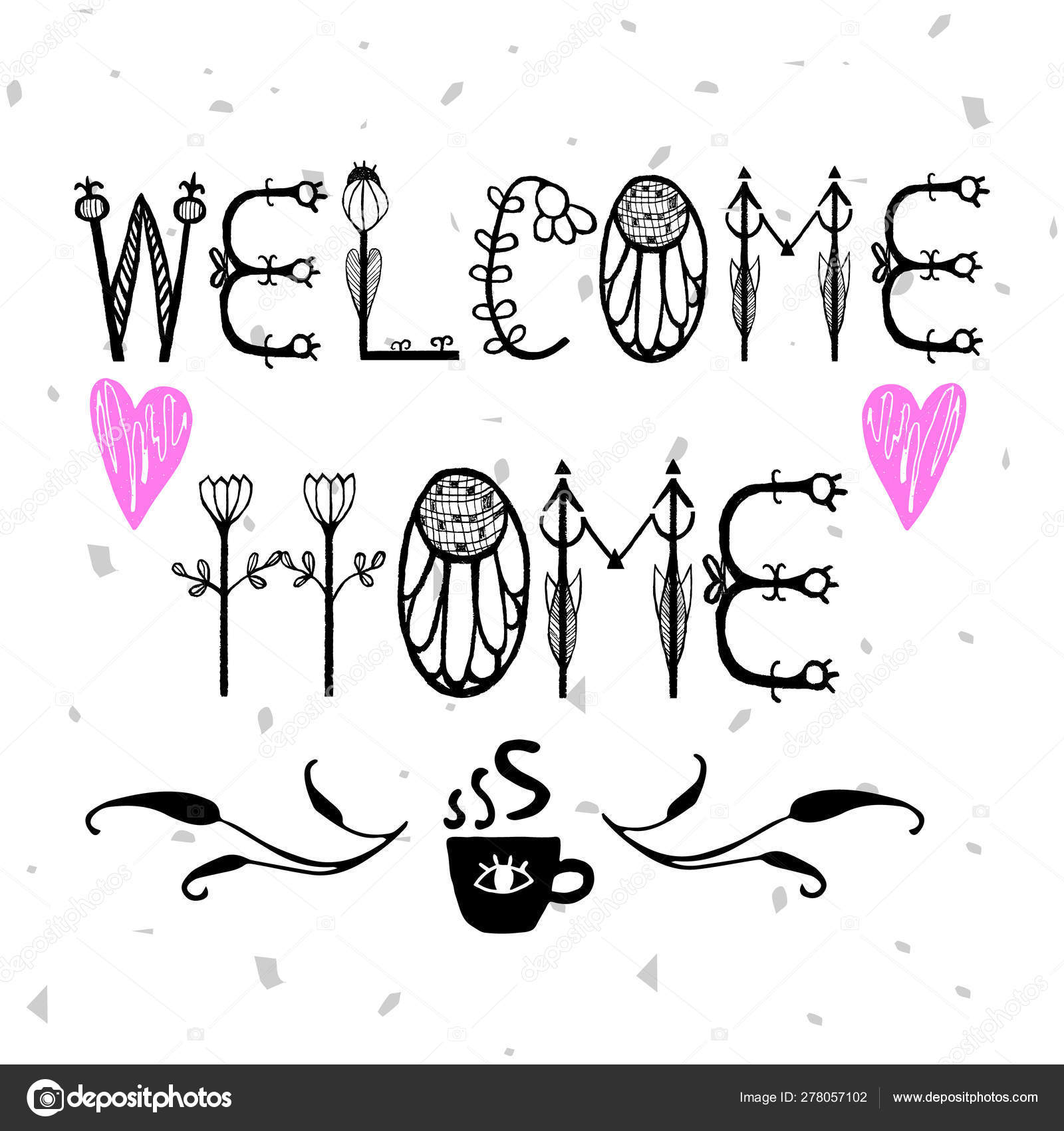 welcome home lettering design holiday greeting card welcome home flyers