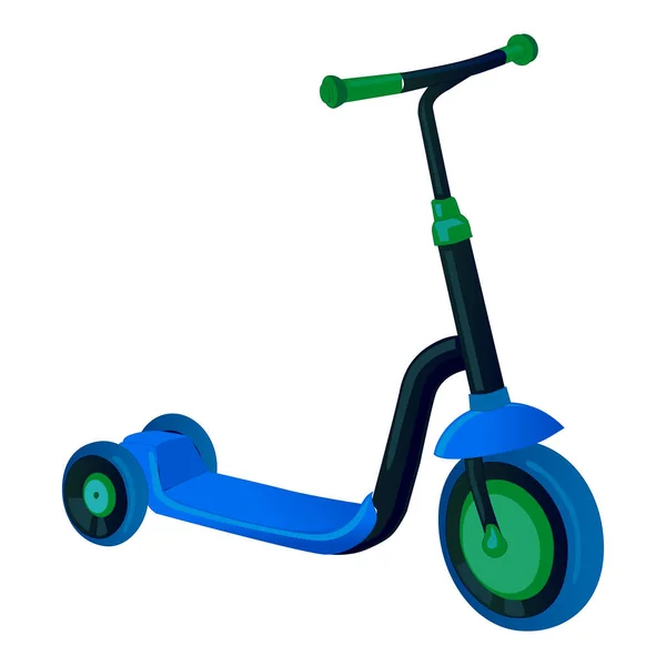 Patinete Patinete Para Niños Bicicleta Eco Transporte Urbano Vector Patada — Vector de stock