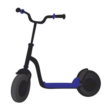 Çocuklar için patenli scooter. Denge bisikleti. Eko Şehir Taşımacılığı. Vektör tekme scooter koleksiyonu. İtme döngüsü beyazda izole edildi