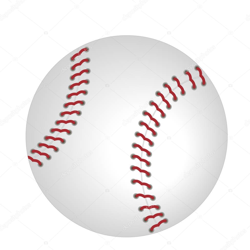 Baseball Icon Vector isolated on white background. Equipment for sport, healthy lifestyle and physical activity