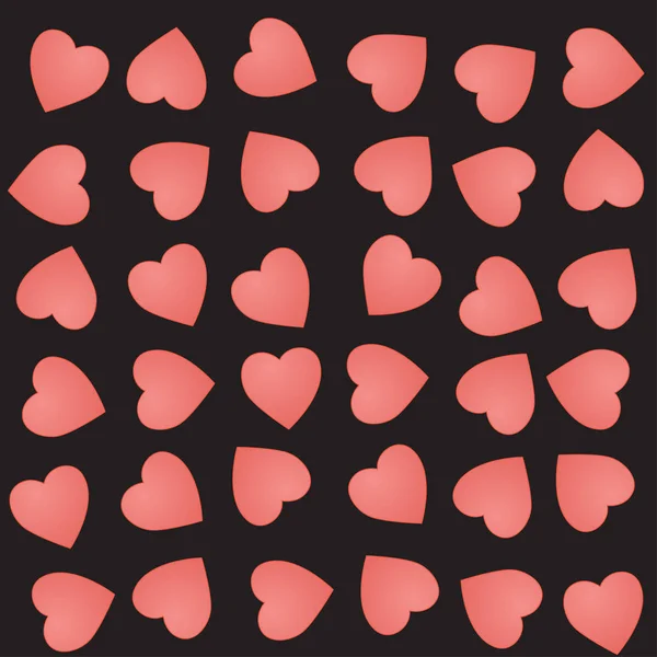 Patrón Sin Costura Vectorial Con Lindos Corazones Rosados Sobre Fondo — Archivo Imágenes Vectoriales