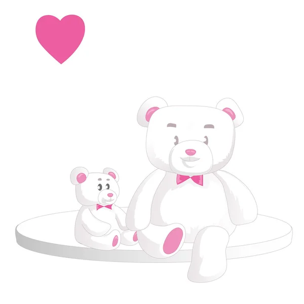 Teddy bear with a heart — Stock Vector © vikhr15 1522734