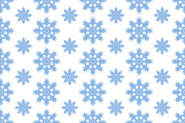 Vektör mavi kar taneleri ile seamless modeli. Düşen kar ile kış arka plan üzerinde beyaz