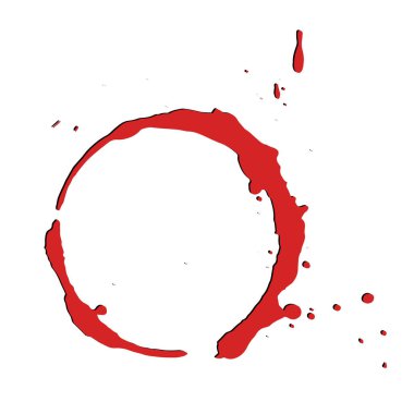 Kanlı kırmızı trakeokles grunge çerçeve. Poster, baskı, broşür, broşür ve broşür tasarımı için arkaplan ögesi. Vektör illüstrasyonu