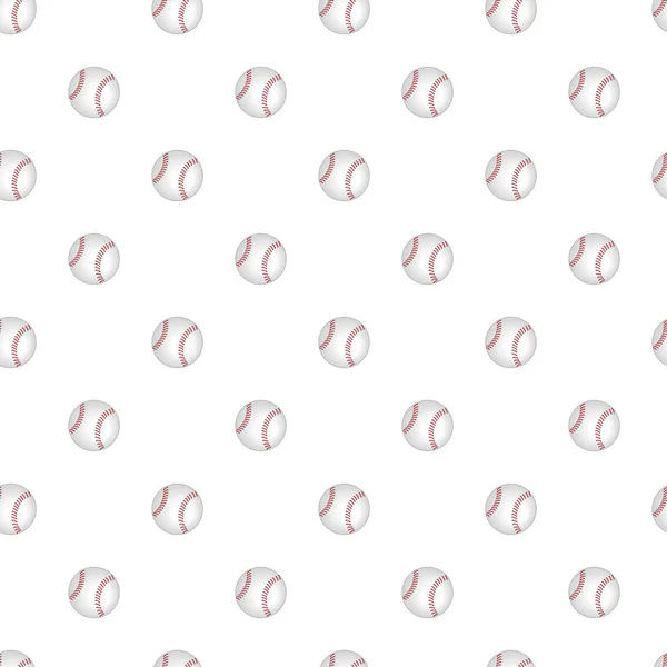 Векторний Безшовний Візерунок Бейсболом Білому Тлі Стильні Спортивні Теми Фон — стоковий вектор