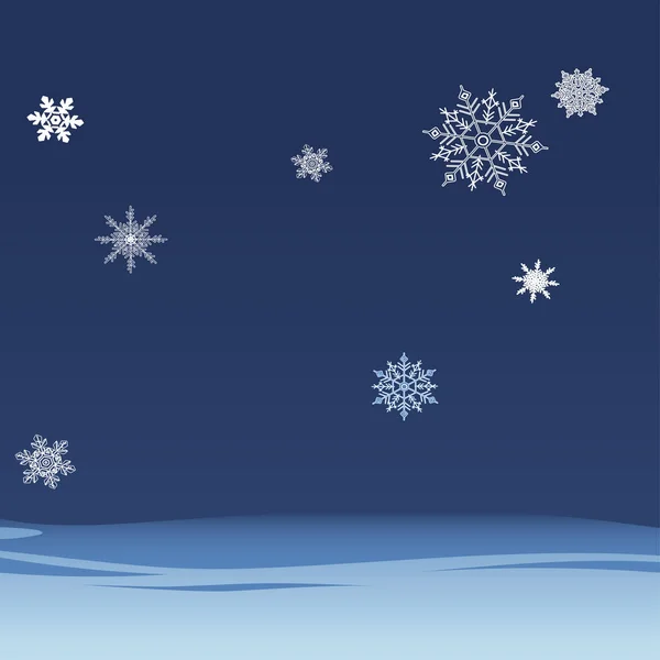 Antecedentes Queda Flocos Neve Céu Noturno Cenário Inverno Para Banner —  Vetores de Stock