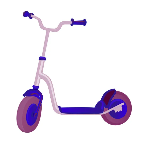 Scooter Rouleaux Pour Enfants Équilibre Vélo Transport Éco Urbain Vector — Image vectorielle