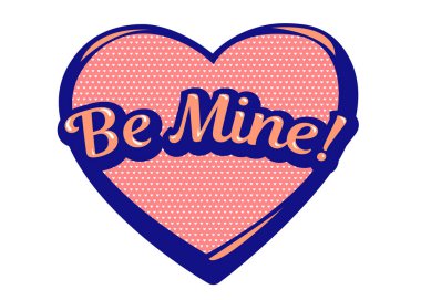 Romantik konuşma olmak benim kabarcık. Beyaz arka plan üzerinde izole renkli simge. Çizgi ve çizgi film tarzı