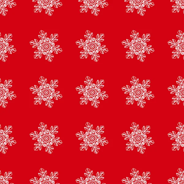 Fondo Sin Costuras Invierno Con Copos Nieve Para Tarjeta Felicitación — Vector de stock