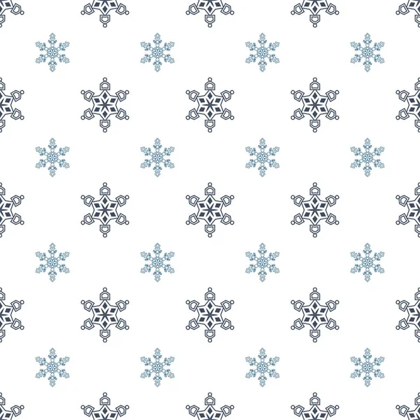 Fundo Sem Costura Inverno Com Flocos Neve Para Cartão Saudação — Vetor de Stock