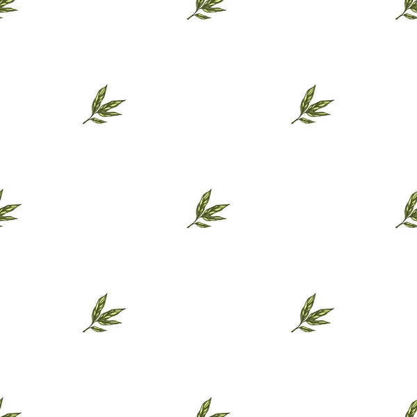 Бесшовный Узор Нарисованными Вручную Растительными Элементами Симпатичный Рисунок Природы Ткани — стоковый вектор