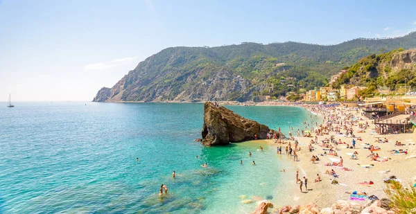 Monterosso Mare Cinque Terre Festői Ligur Parton Olaszország — Stock Fotó