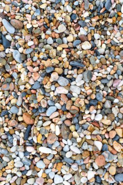 Deniz taşları arka plan, üstten görünüm doku