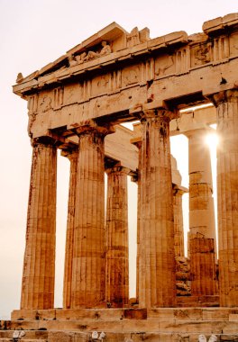 Atina, Yunanistan 'da Akropolis' te partenon