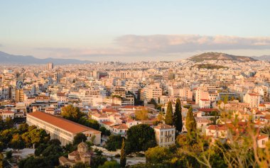 Athenes görünümü Acropolis, turistik yer. Yunanistan