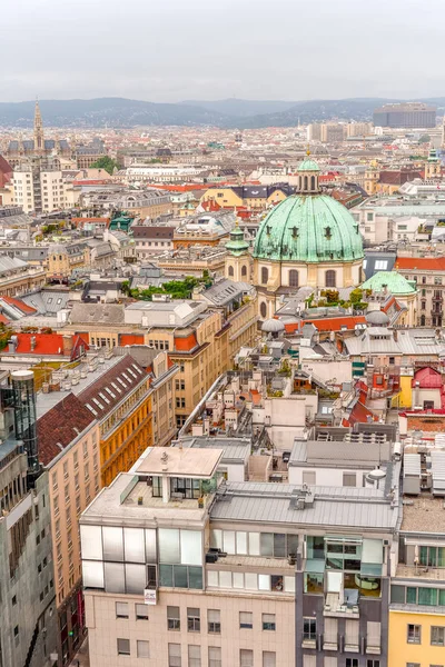 Vienna City Panorama Uitzicht Vanaf Stephankathedraal — Stockfoto