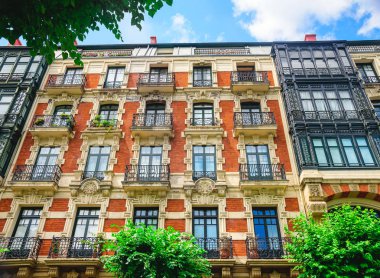 Bilbao eski kasaba sayısı güneşli, İspanya