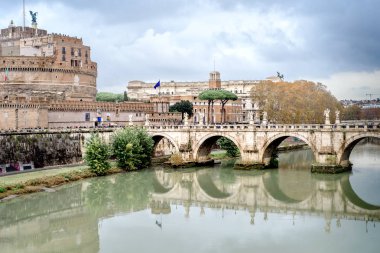 Roma İtalya Castel Sant Angelo, antik Roma, İtalya'nın ünlü turistik inşa.