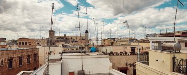 İtalya'nın Bari Puglia, eski şehrin panoramik görünüm