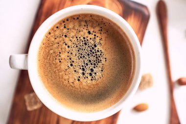 fincan yukarıdaki tablo taze espresso görüntüleme