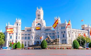 Madrid, İspanya 'da Cibeles Çeşmesi