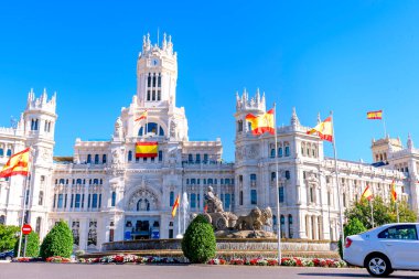 Madrid, İspanya 'da Cibeles Çeşmesi