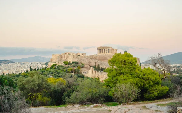 Acropolis Parthenon View Ancient Marbles Cityscape Athens Greece — Stock Photo, Image