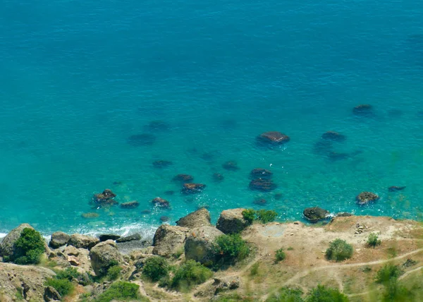 Vista Dalle Scogliere Mare Azzurro — Foto Stock