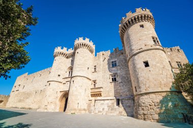 Grand Master Palace in medieval city of Rhodes (Rhodes, Greece) clipart
