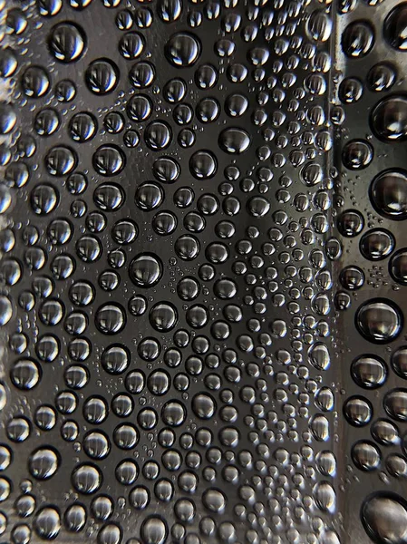 Gyönyörű Üveg Víz Csepp Felületi Közelről — Stock Fotó
