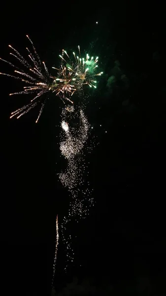 Bela Vista Fogos Artifício Rua Noite — Fotografia de Stock