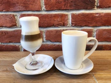 Lezzetli kahve latte ve cappuccino Cafe  