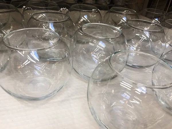 Vases Verre Dans Boutique Close — Photo