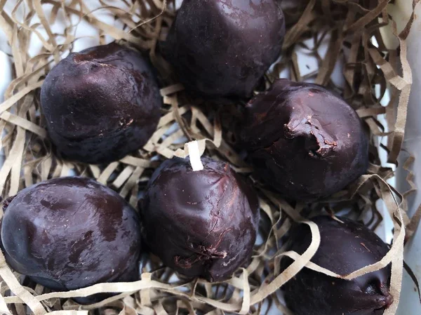 Delicioso Chocolate Doce Uma Caixa Branca — Fotografia de Stock