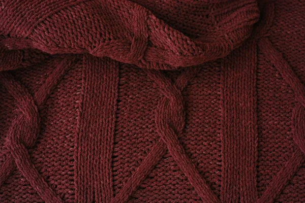Beautiful Knitted Purple Sweater Close View — Stock Photo, Image