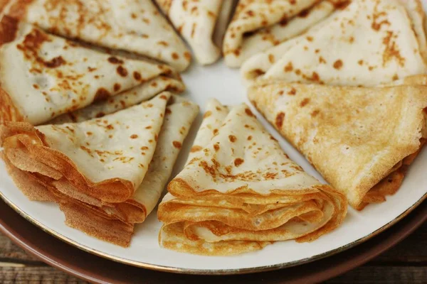 Delicious Fresh Crepe Plate Macro — Stock Photo, Image