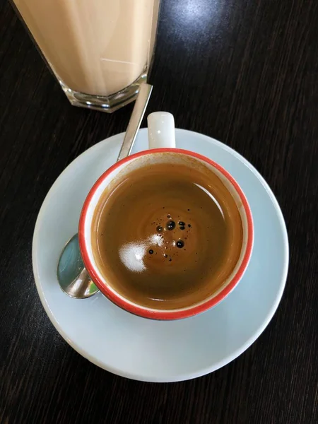 Coffee Latte Americano Table — Stock Photo, Image