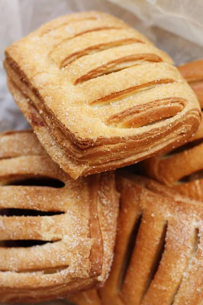 Fresh Strudel Cherry Apricot Macro — Stock Photo, Image