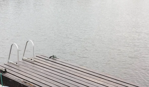 Molo Lago Legno Nel Villaggio — Foto Stock