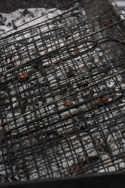 Sokakta mangal ve kömür var. 