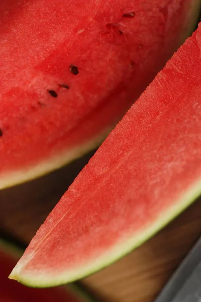 Delicious Juicy Red Watermelon Table — Stock Photo, Image