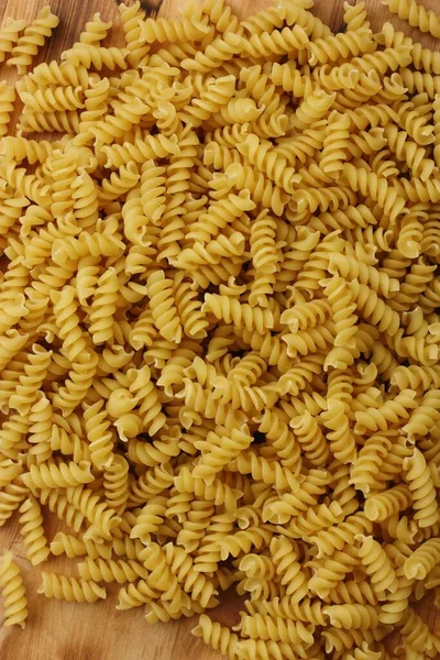 Maccheroni Durum Tavolo Legno Macro — Foto Stock