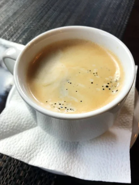 Beyaz Bardak Makroda Americano Kahvesi — Stok fotoğraf