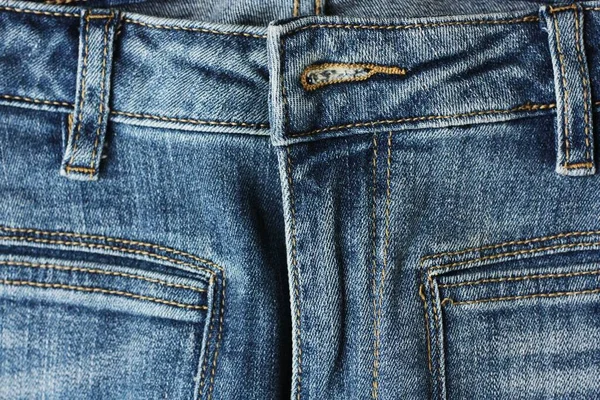 Vackra Blå Jeans Bakgrund Närbild — Stockfoto
